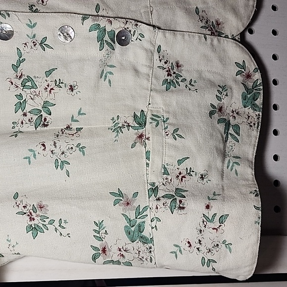 Stonebridge Size 10 100% Linen Off White Button Up Blouse Vintage - Picture 4 of 7